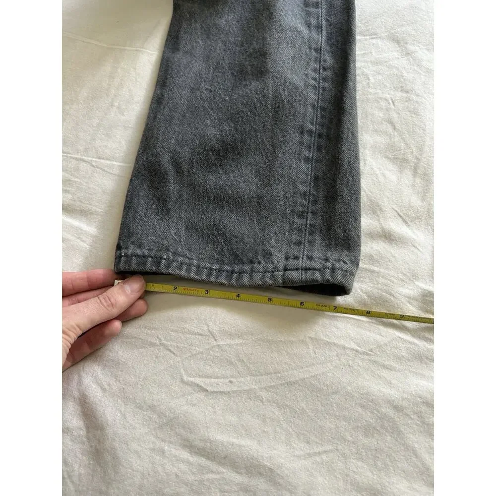 Vintage Levi’s 501 Jeans USA Made Black Denim Measures 30x34 Distressed Faded 95